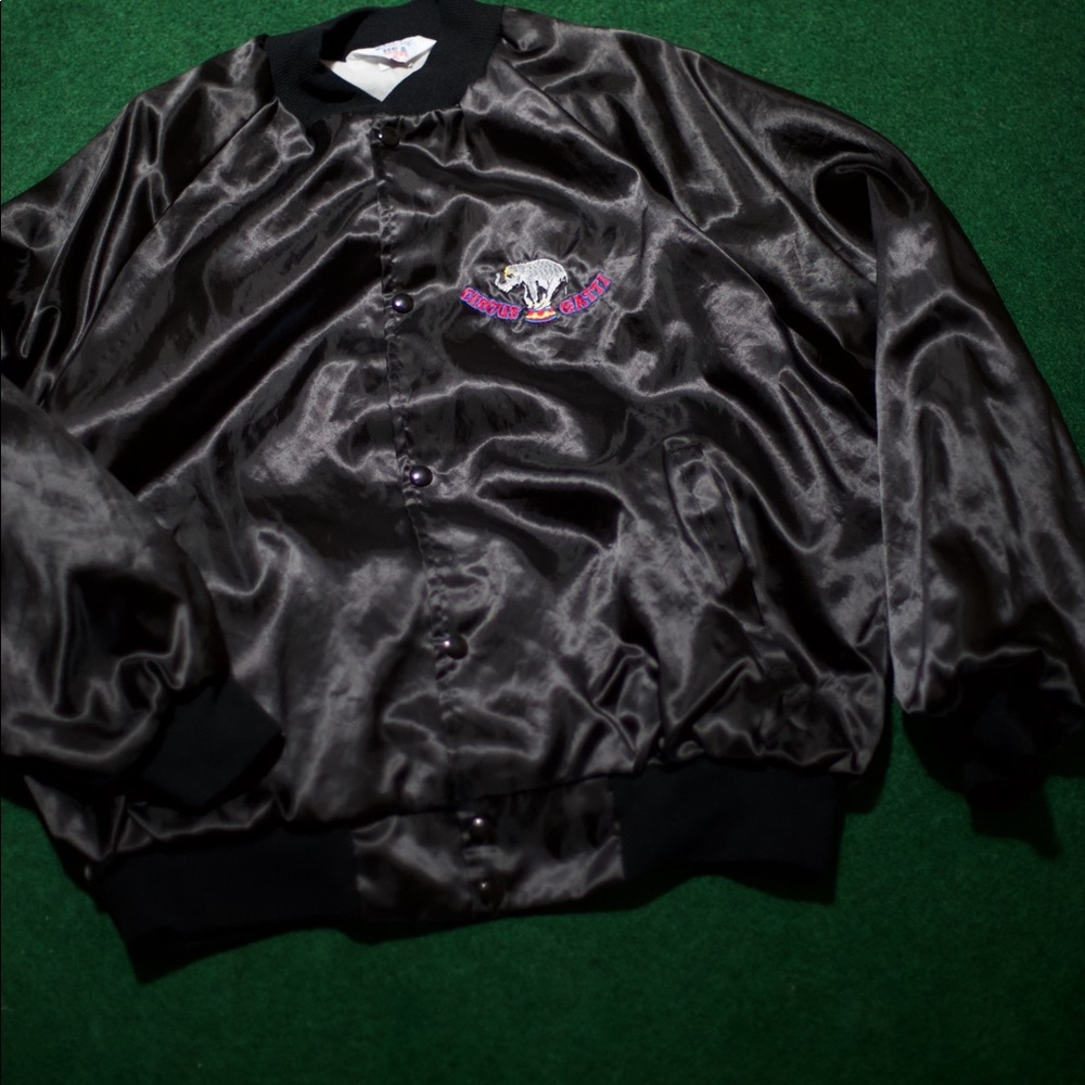 Vintage Black Satin Jacket